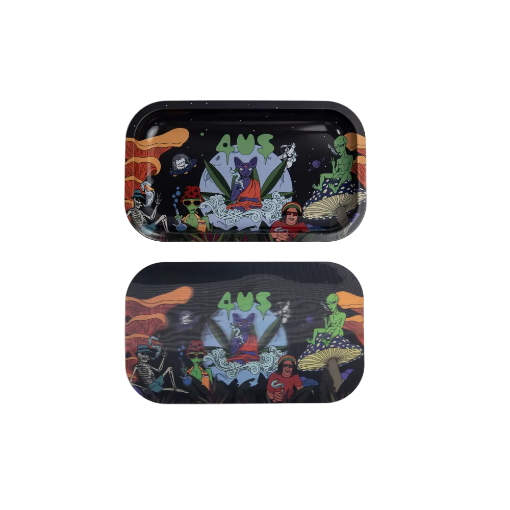 full size metal crushing tray with megnatic lid