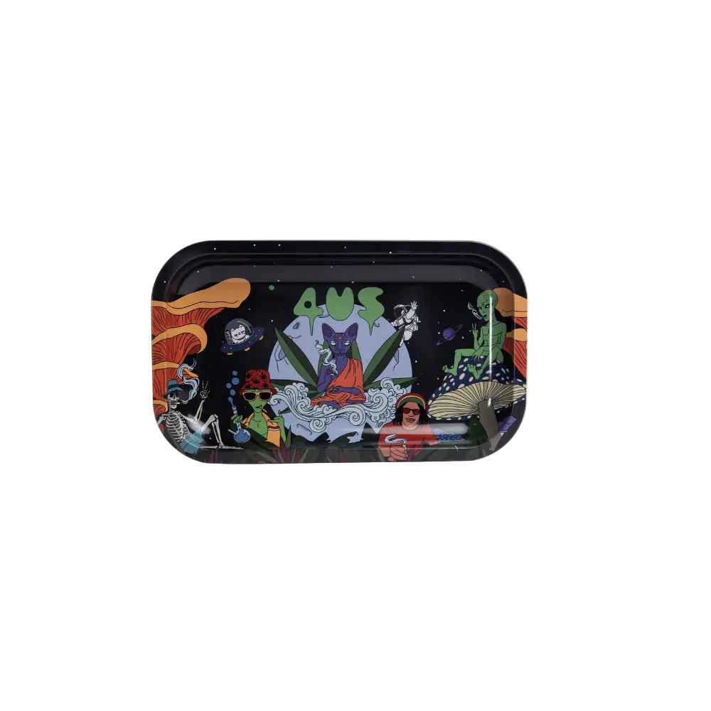 full size metal crushing tray with megnatic lid